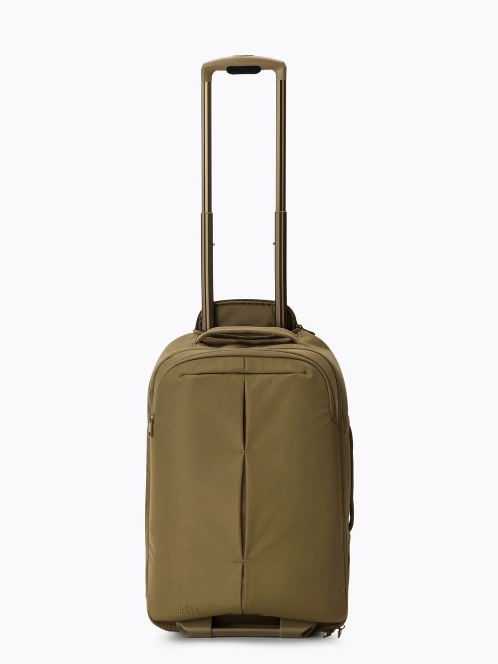 NWT- BEIS The Pro Rolling Backpack 
in “Khaki” Carry-On Rolling Travel Bag